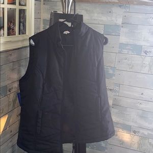 Black zip up vest